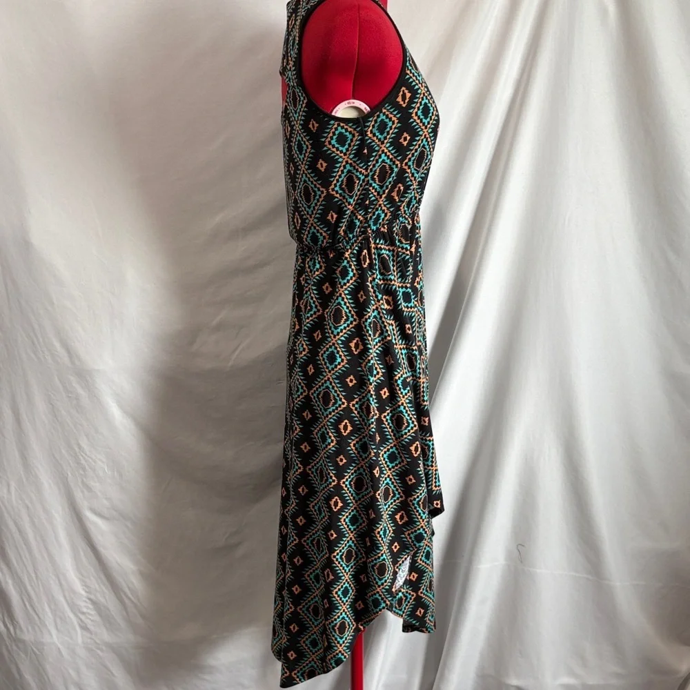 Xhilaration Black and Teal High Low Dress - Picture 4 of 7